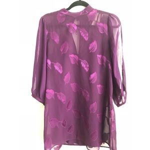 Purple Print Shift Dress